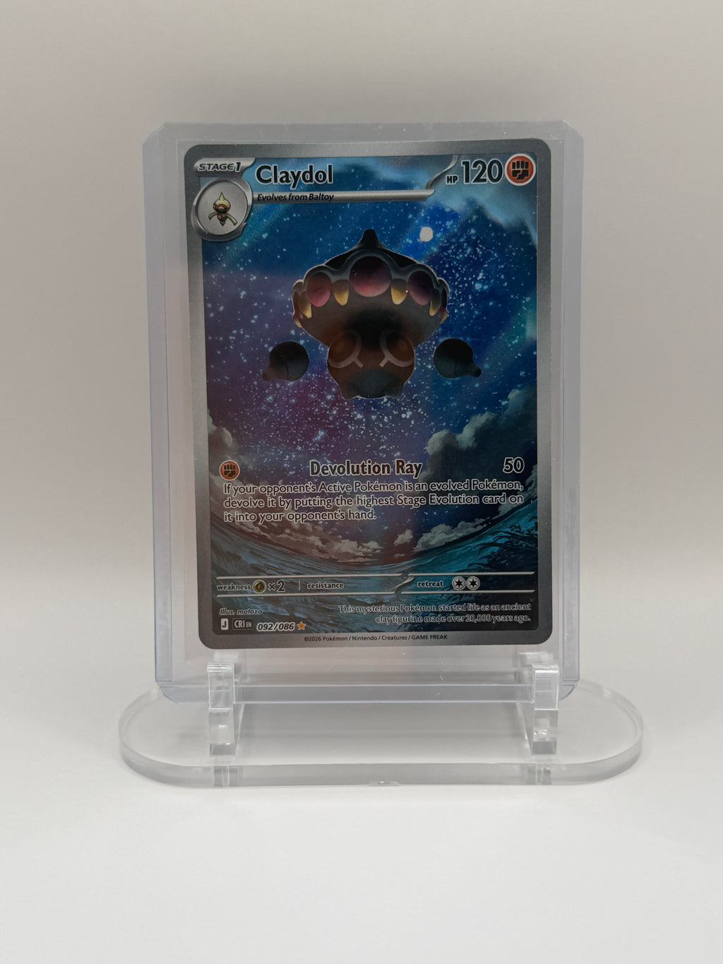 Claydol 092/086 Illustration Rare Chaos Rising Pokémon card front