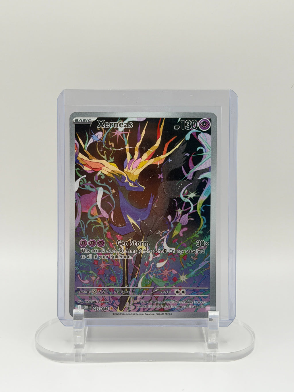 Xerneas 091/086 Illustration Rare Chaos Rising Pokémon card front