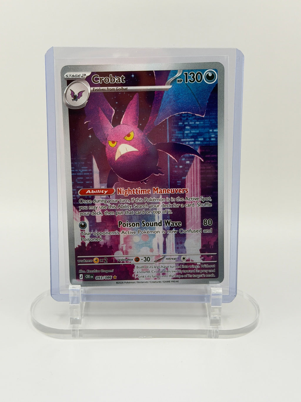 Crobat 093/086 Illustration Rare Chaos Rising Pokémon card front