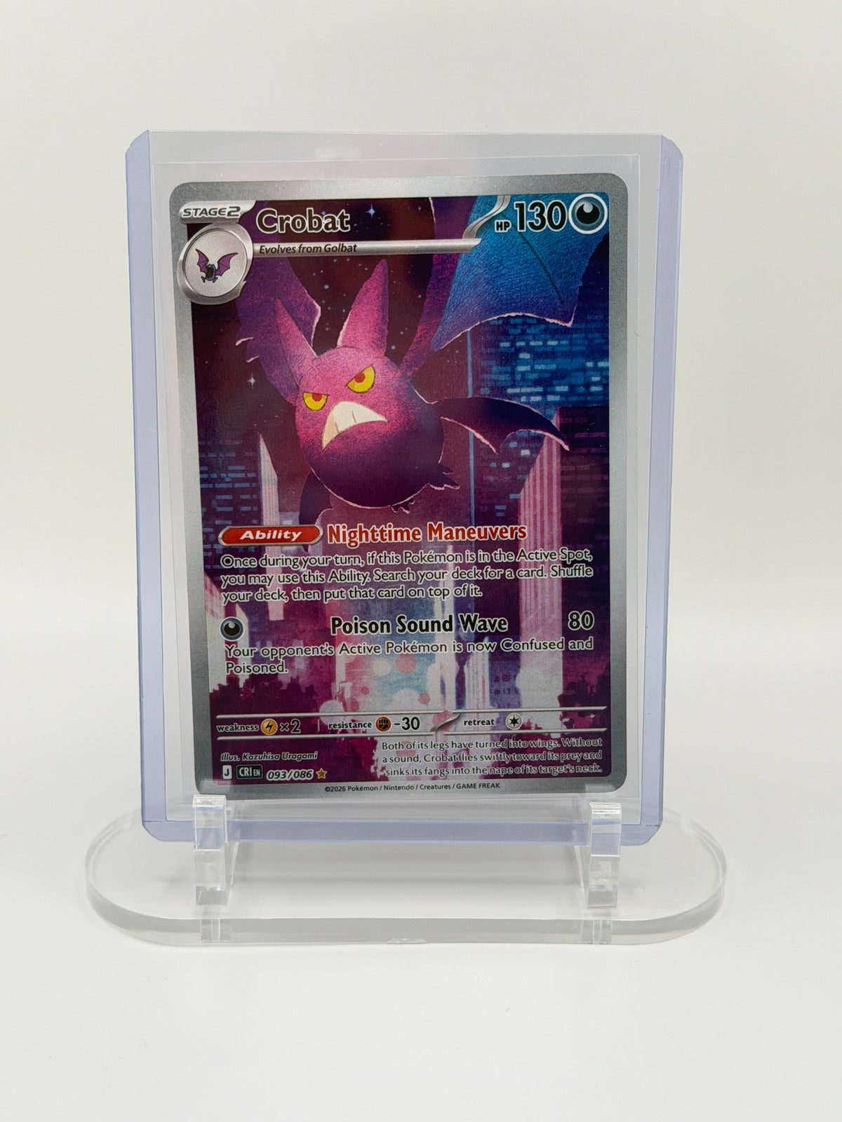 Crobat 093/086 Illustration Rare Chaos Rising Pokémon card front