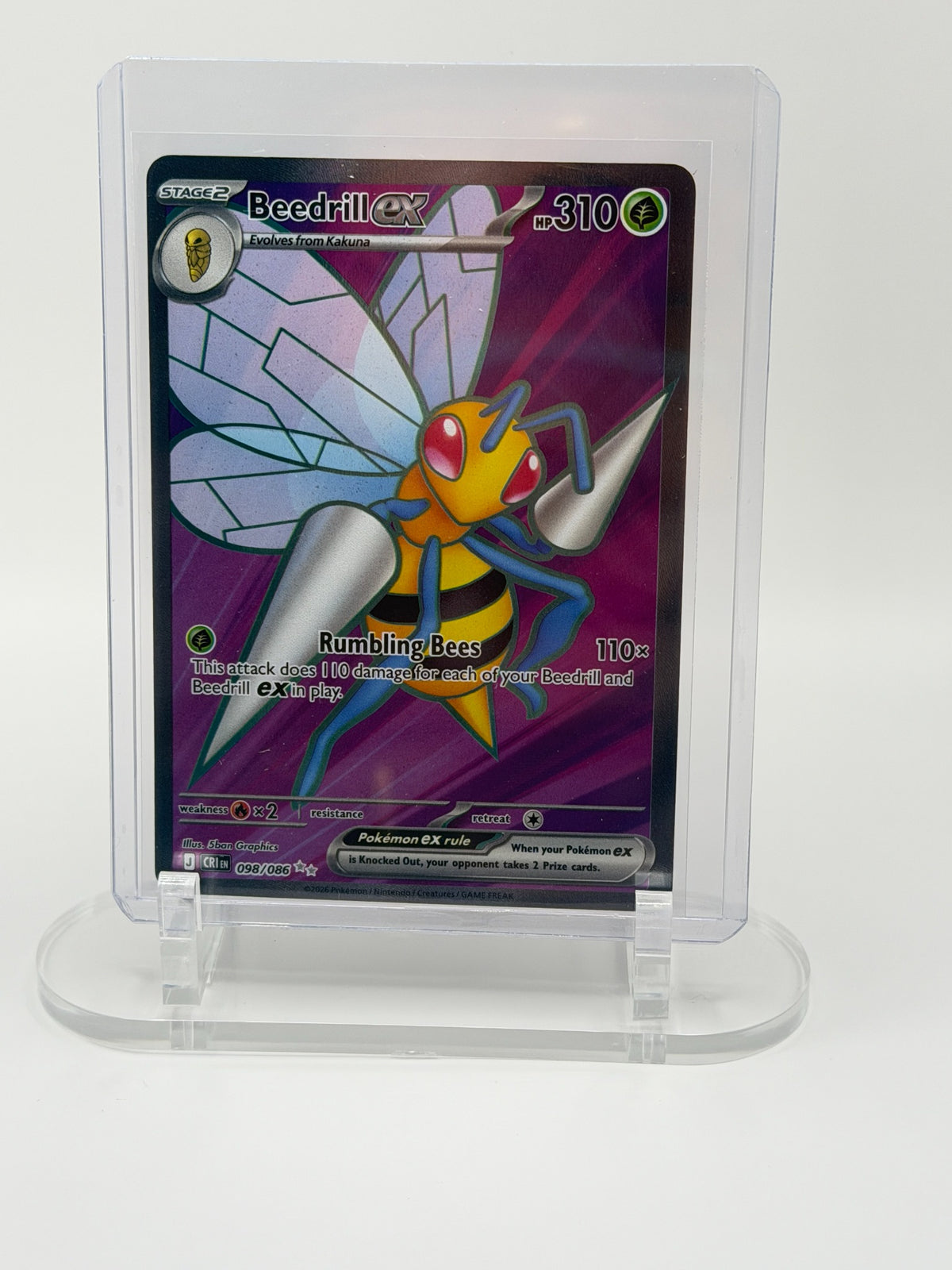 Beedrill ex 098/086 Ultra Rare Chaos Rising front