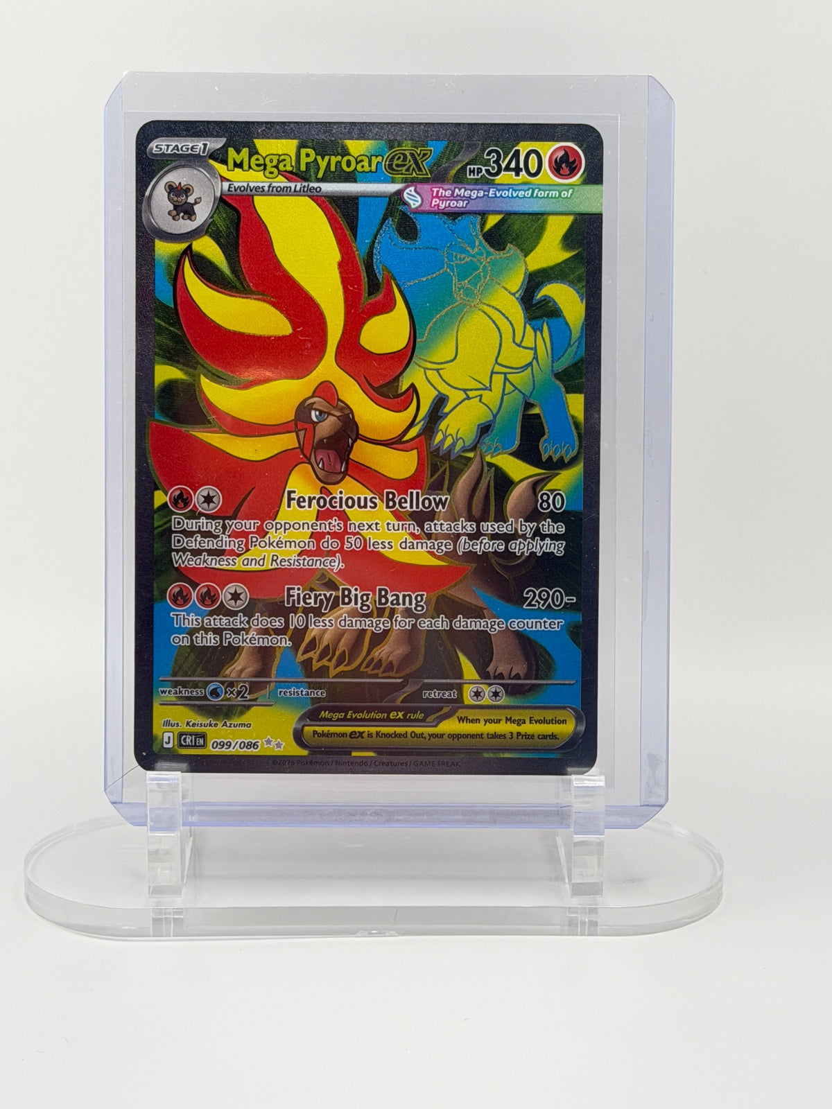 Mega Pyroar ex 099/086 Ultra Rare Chaos Rising front