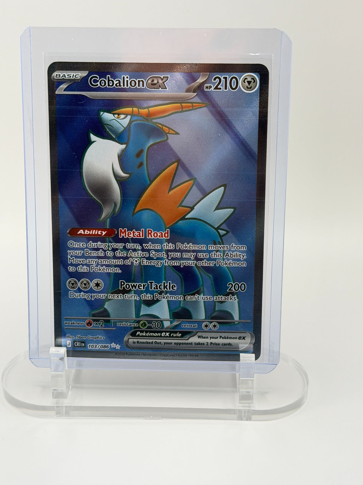 Cobalion ex 103/086 Ultra Rare Chaos Rising front