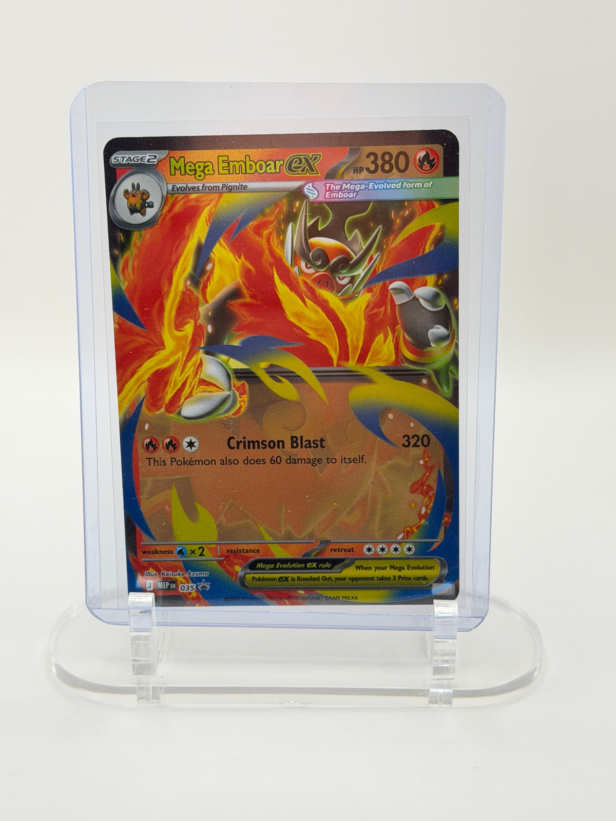 Mega Emboar ex MEP 035 front – Pokémon TCG card